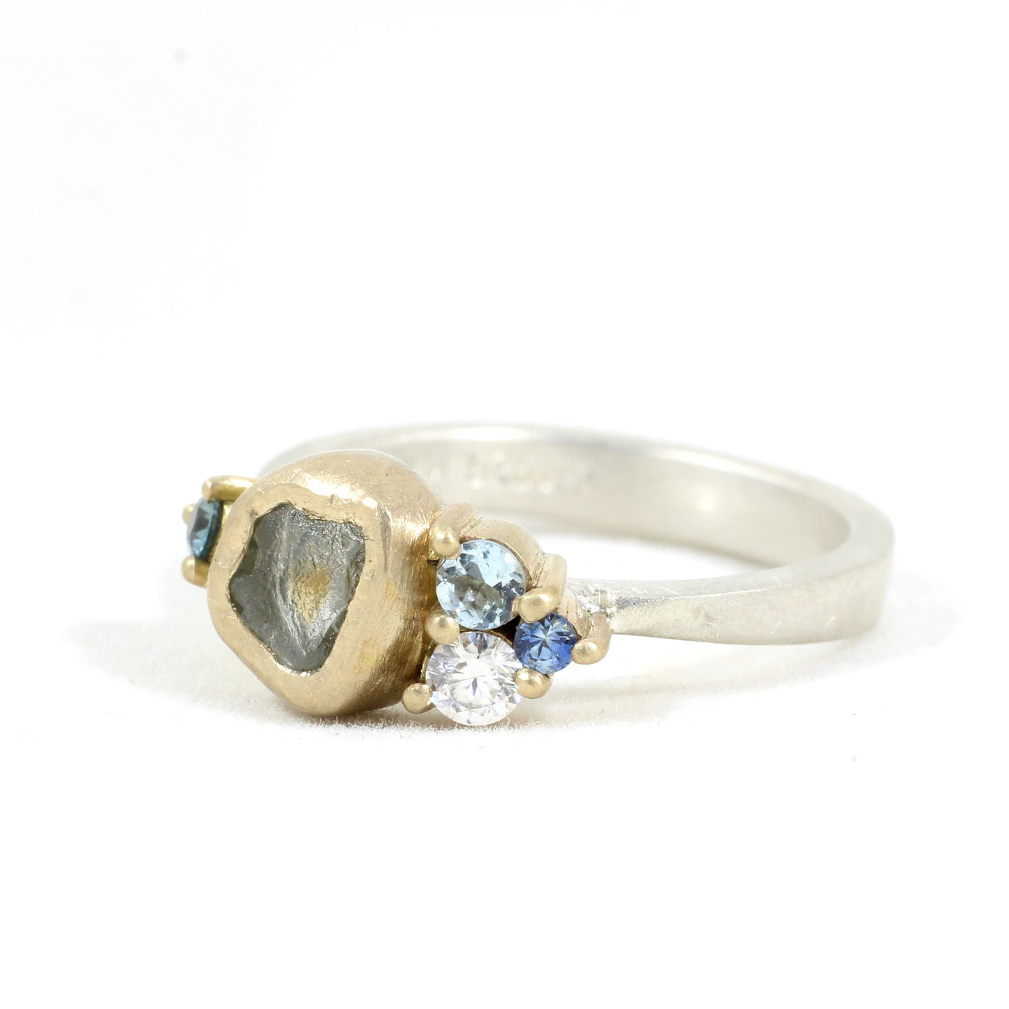 Montagne ring - Raw Montana Sapphire ring