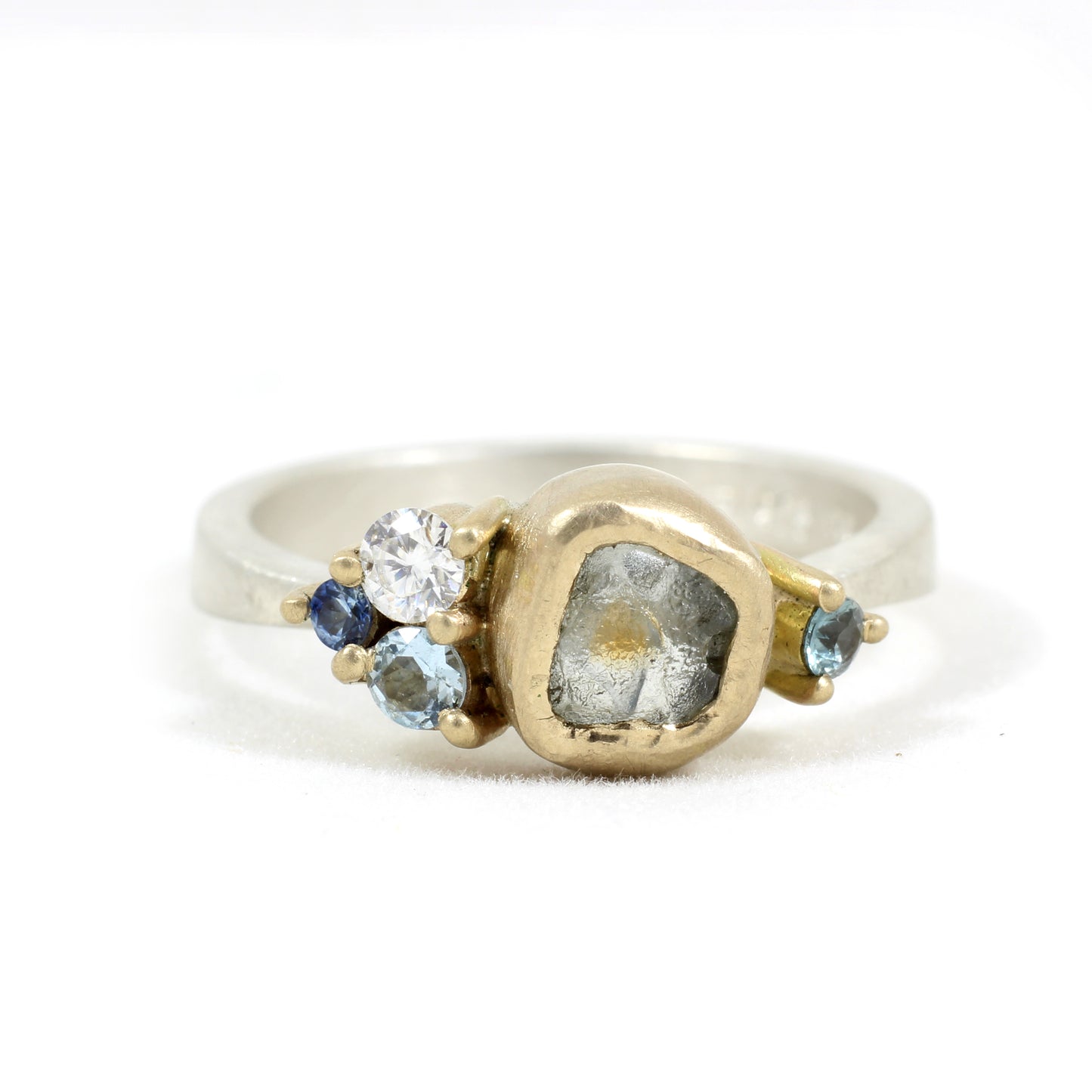 Montagne ring - Raw Montana Sapphire ring