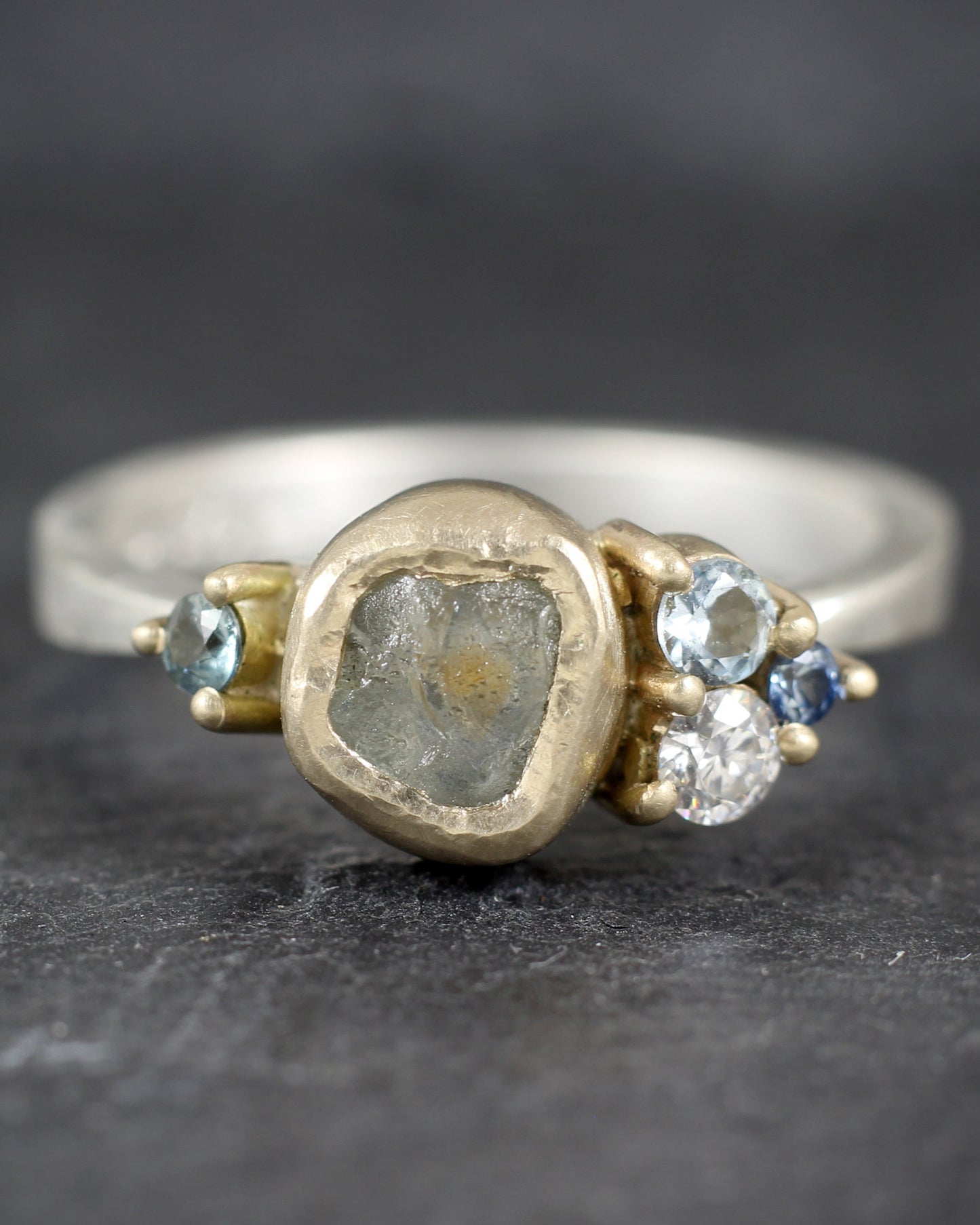 Montagne ring - Raw Montana Sapphire ring