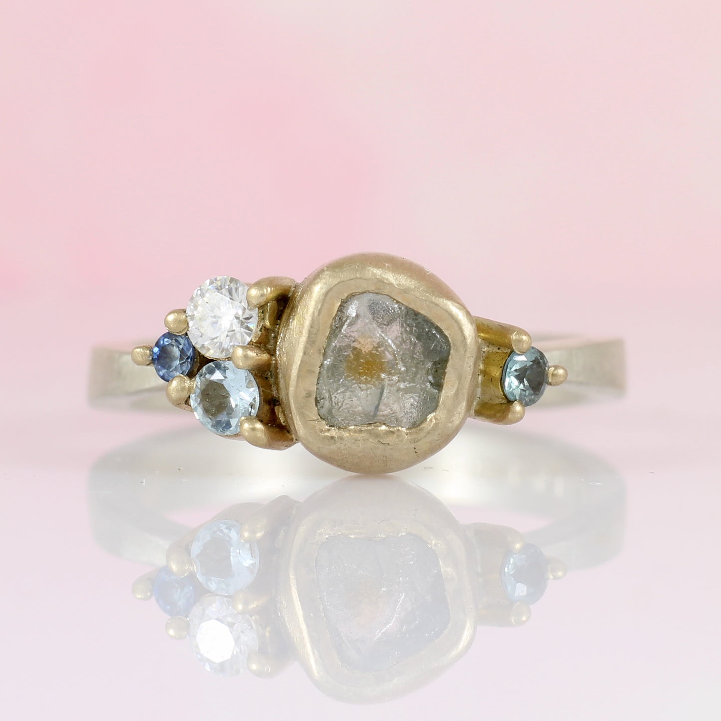Montagne ring - Raw Montana Sapphire ring