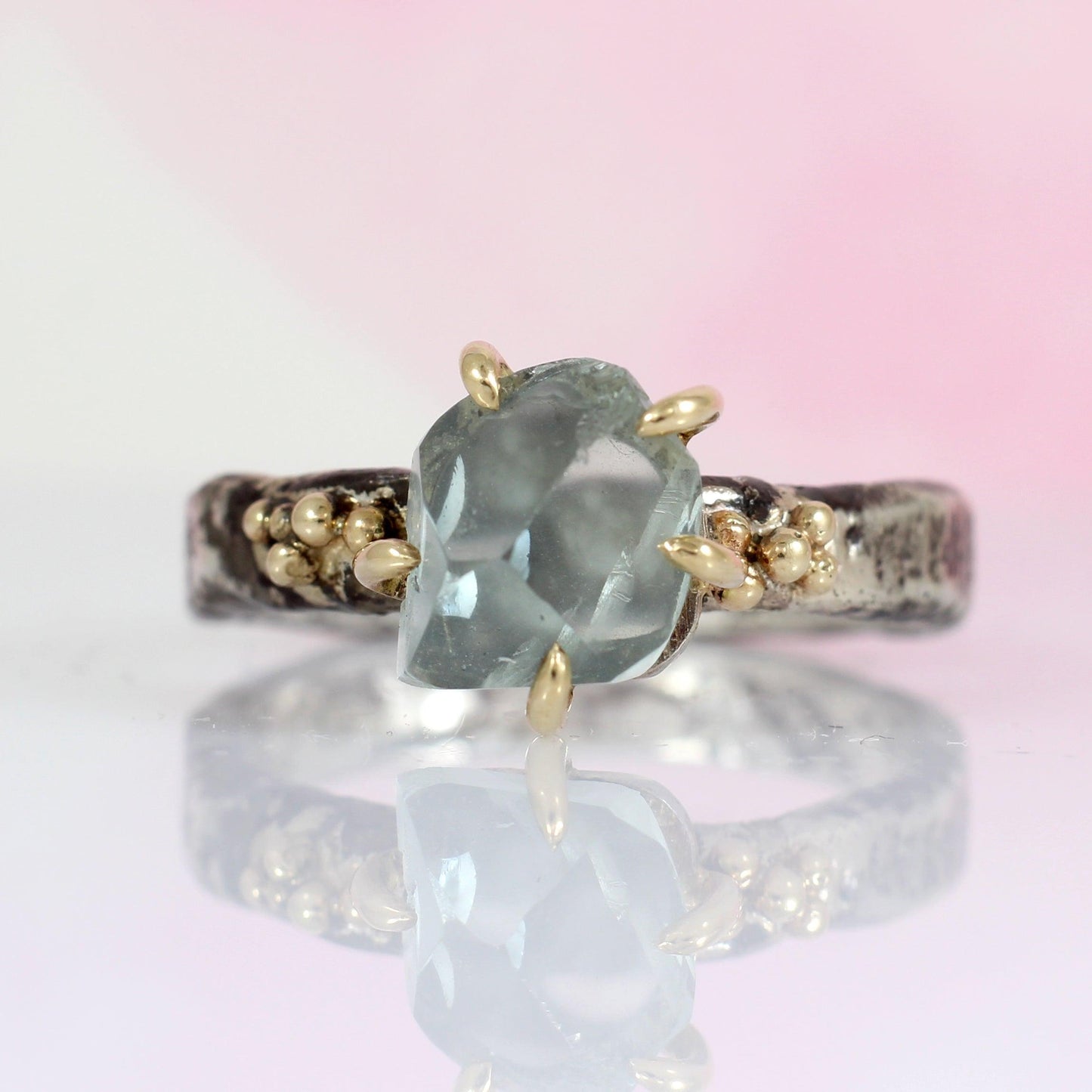Aquamarine Forest Treasure Ring