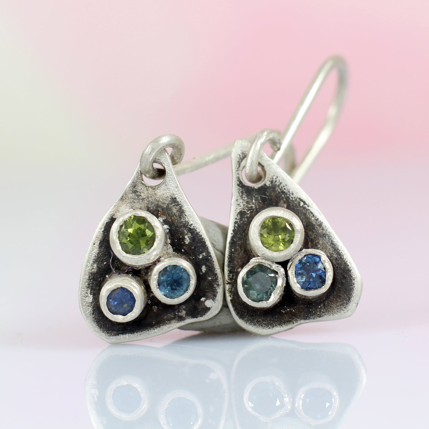 Rustic Sapphire "Fig" earrings