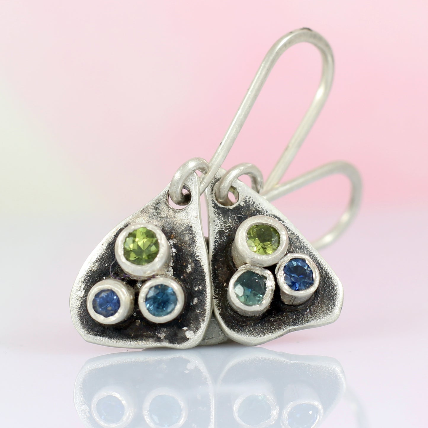 Rustic Sapphire "Fig" earrings