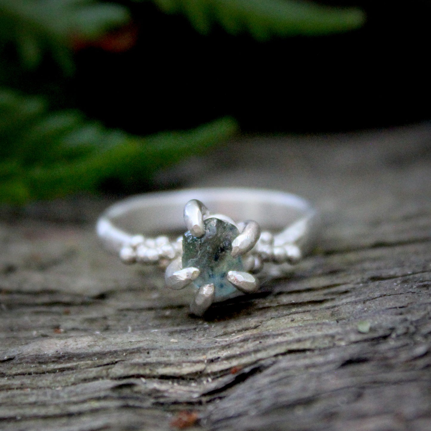 Montana Sapphire ring #5 - Forest Treasure