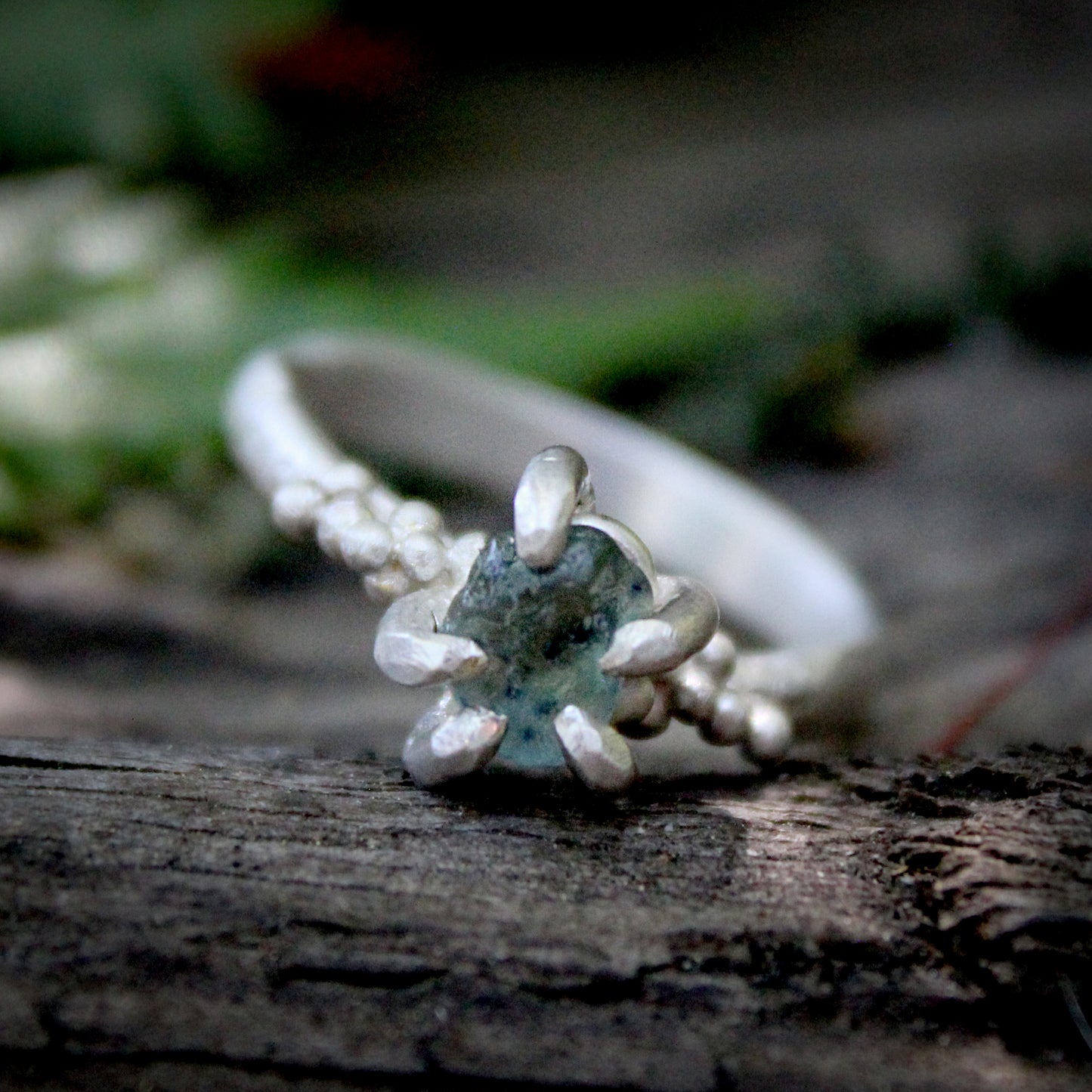 Montana Sapphire ring #5 - Forest Treasure