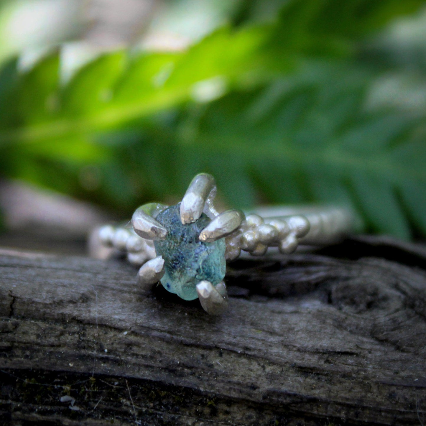 Montana Sapphire ring #5 - Forest Treasure