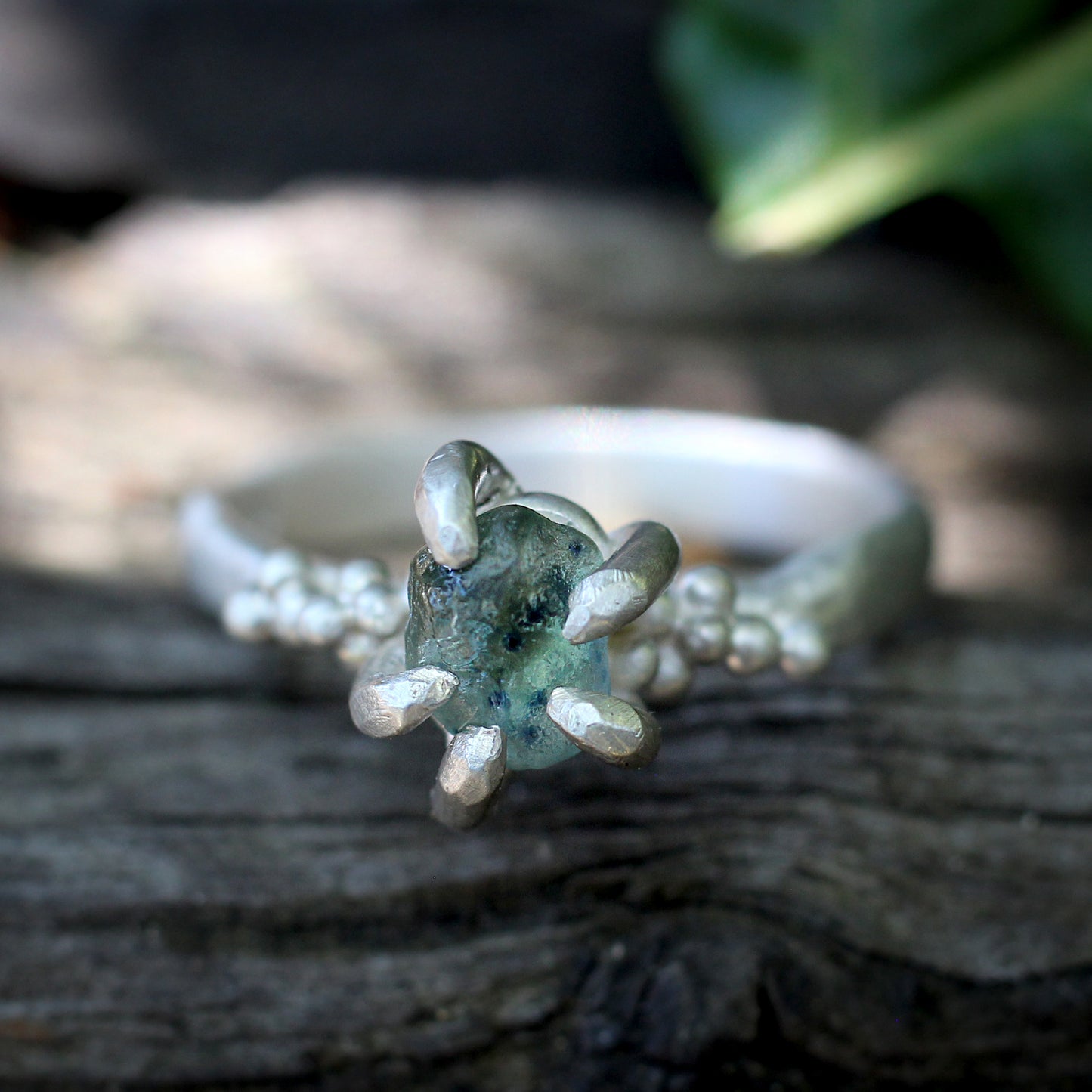 Montana Sapphire ring #5 - Forest Treasure