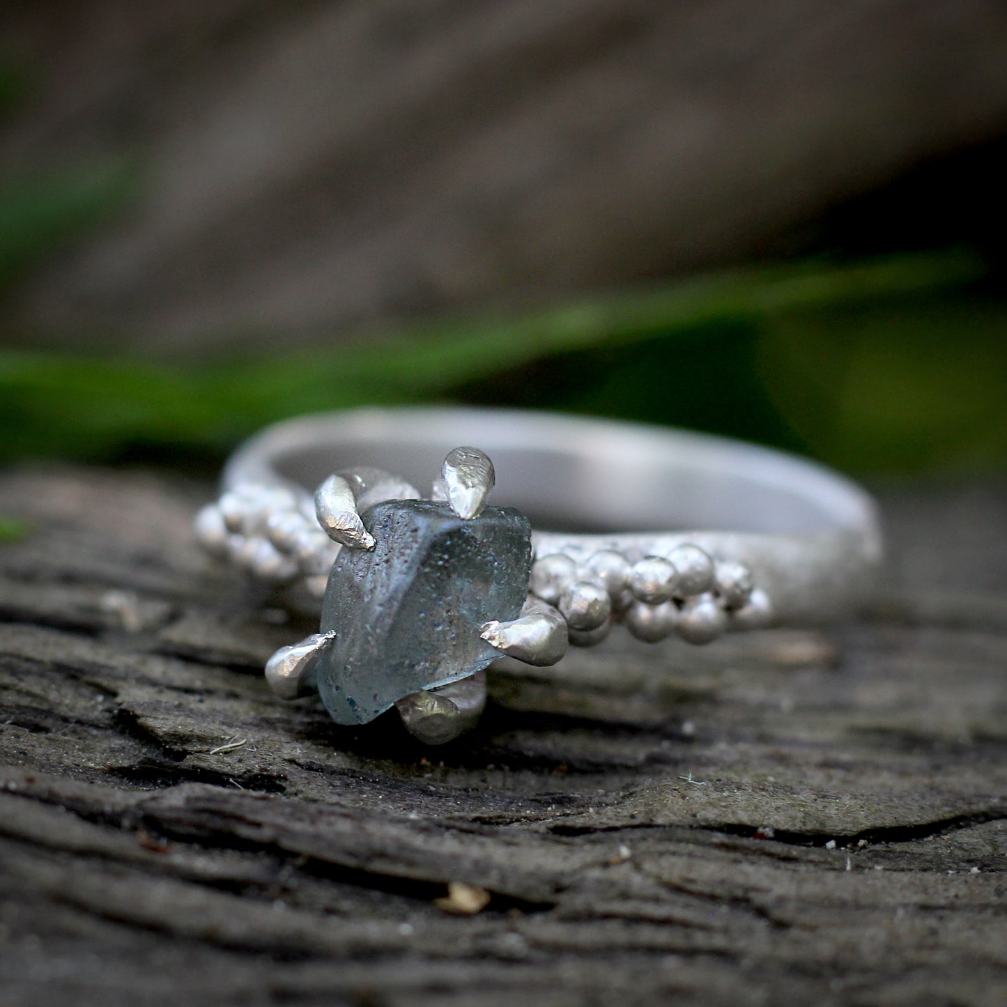 Montana Sapphire ring #2- Forest Treasure