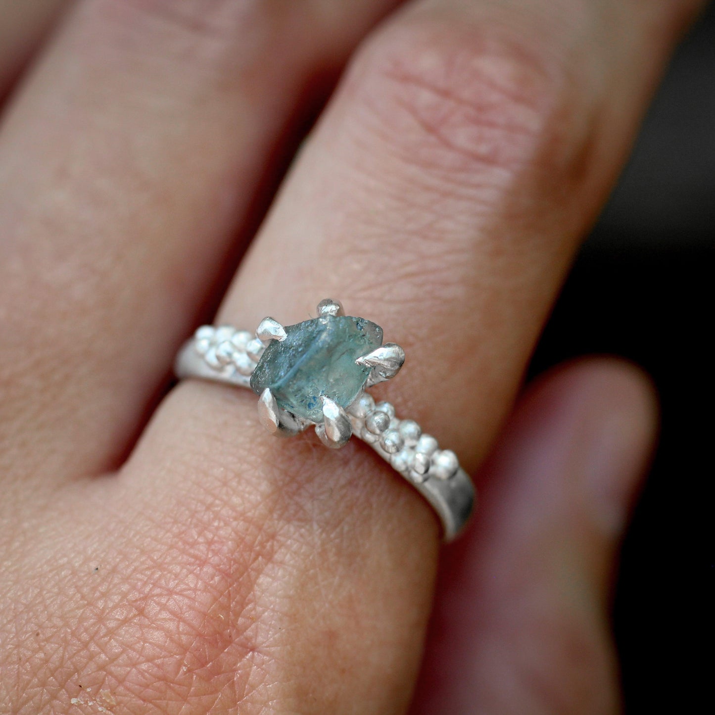 Montana Sapphire ring #2- Forest Treasure