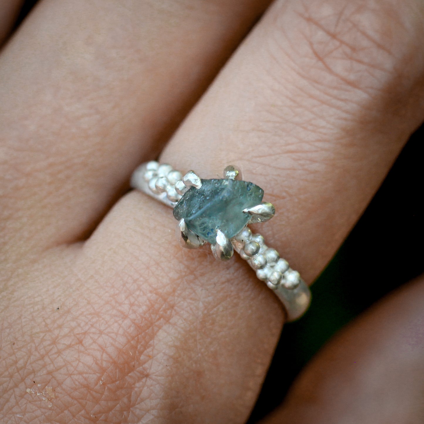 Montana Sapphire ring #2- Forest Treasure