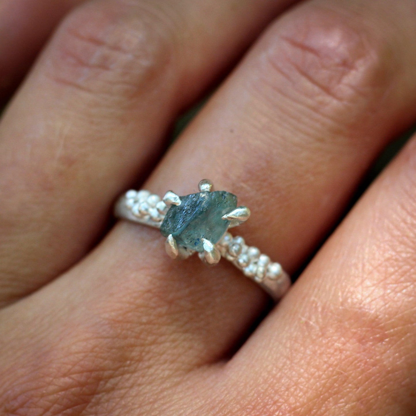 Montana Sapphire ring #2- Forest Treasure