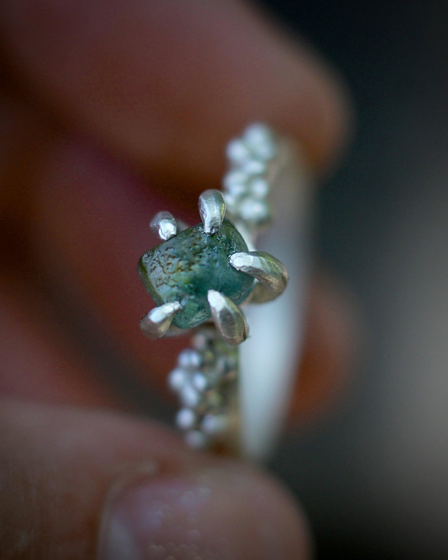 Montana Sapphire ring #4 - Forest Treasure