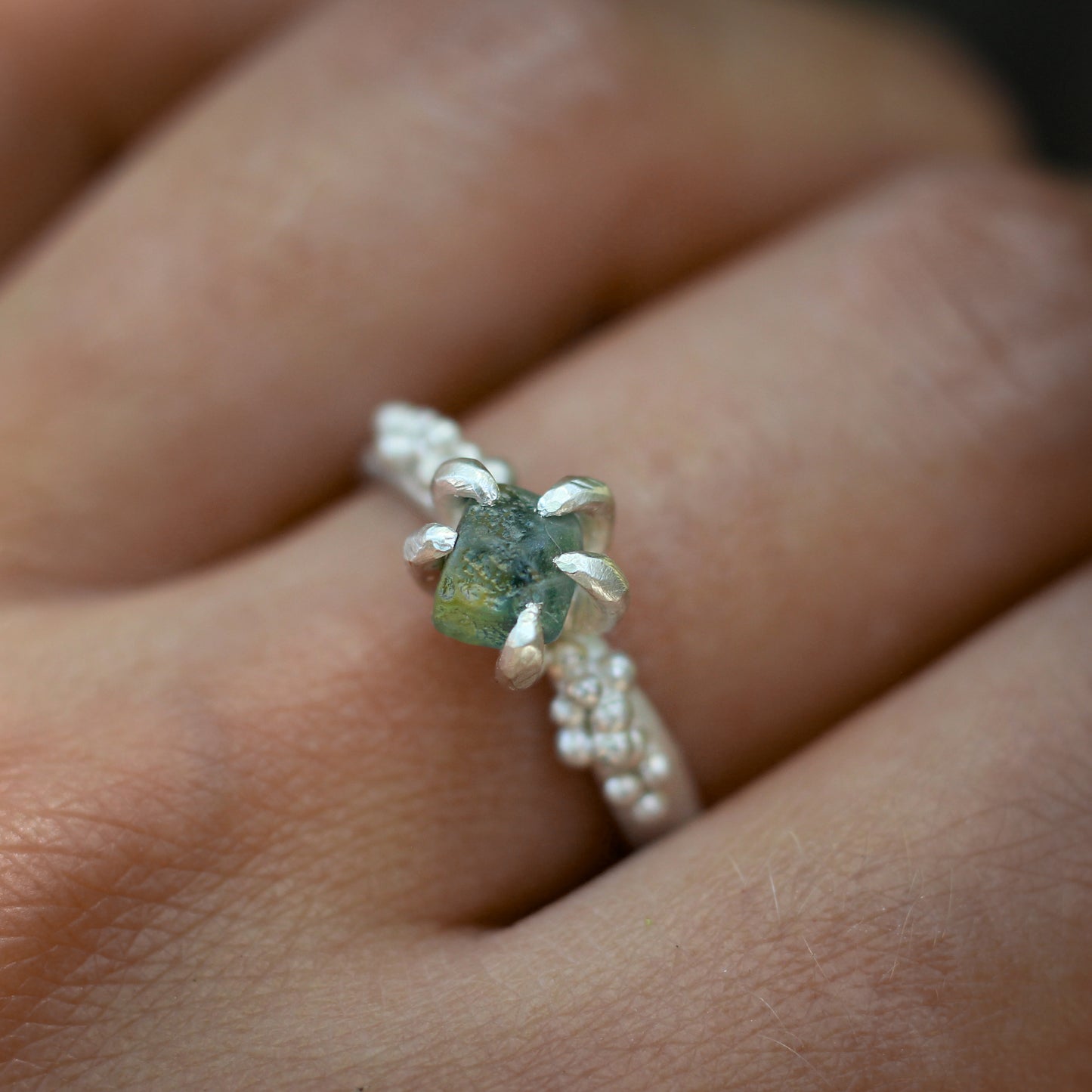 Montana Sapphire ring #4 - Forest Treasure