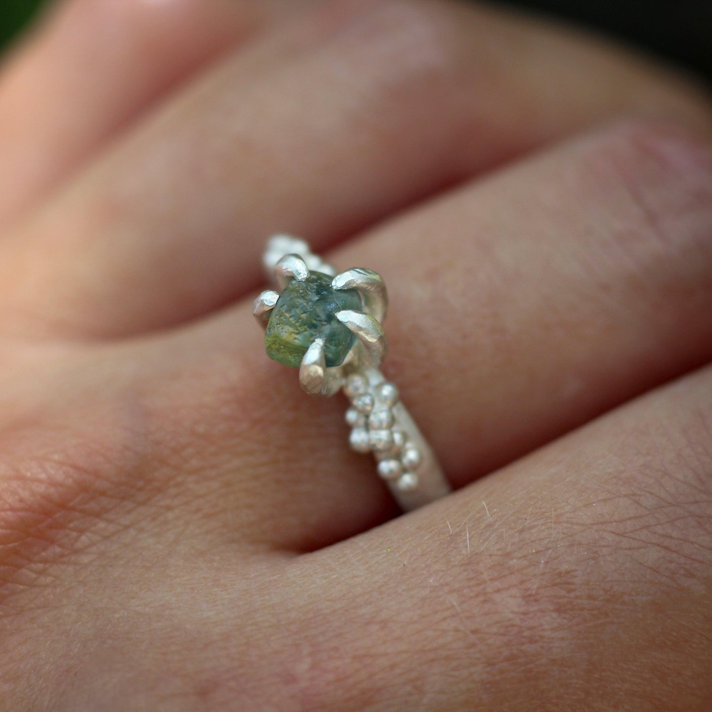 Montana Sapphire ring #4 - Forest Treasure
