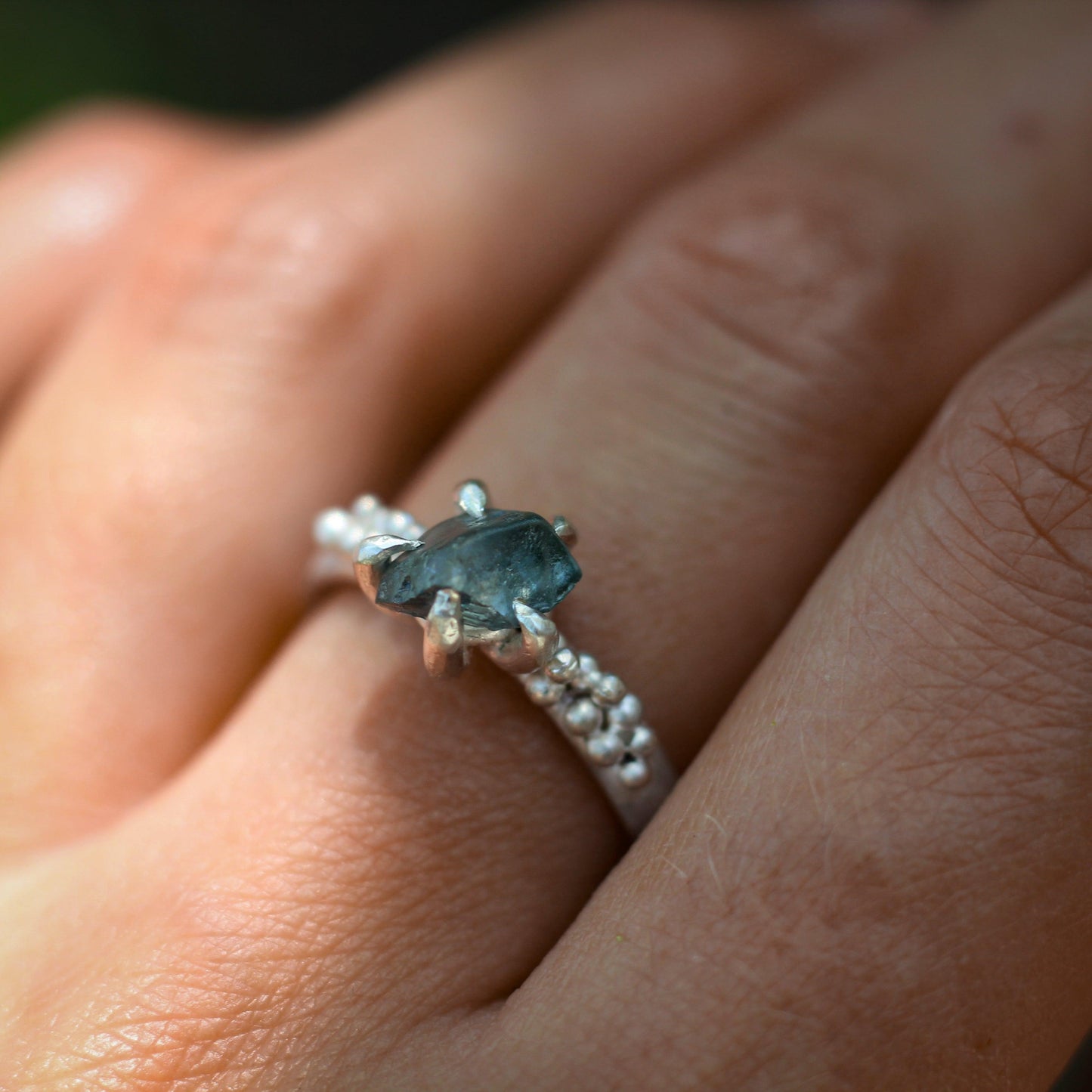 Montana Sapphire ring #2- Forest Treasure