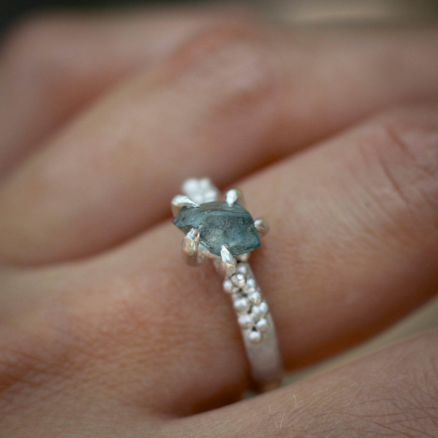 Montana Sapphire ring #2- Forest Treasure