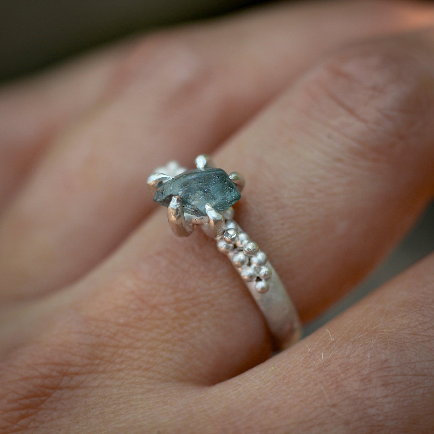 Montana Sapphire ring #2- Forest Treasure
