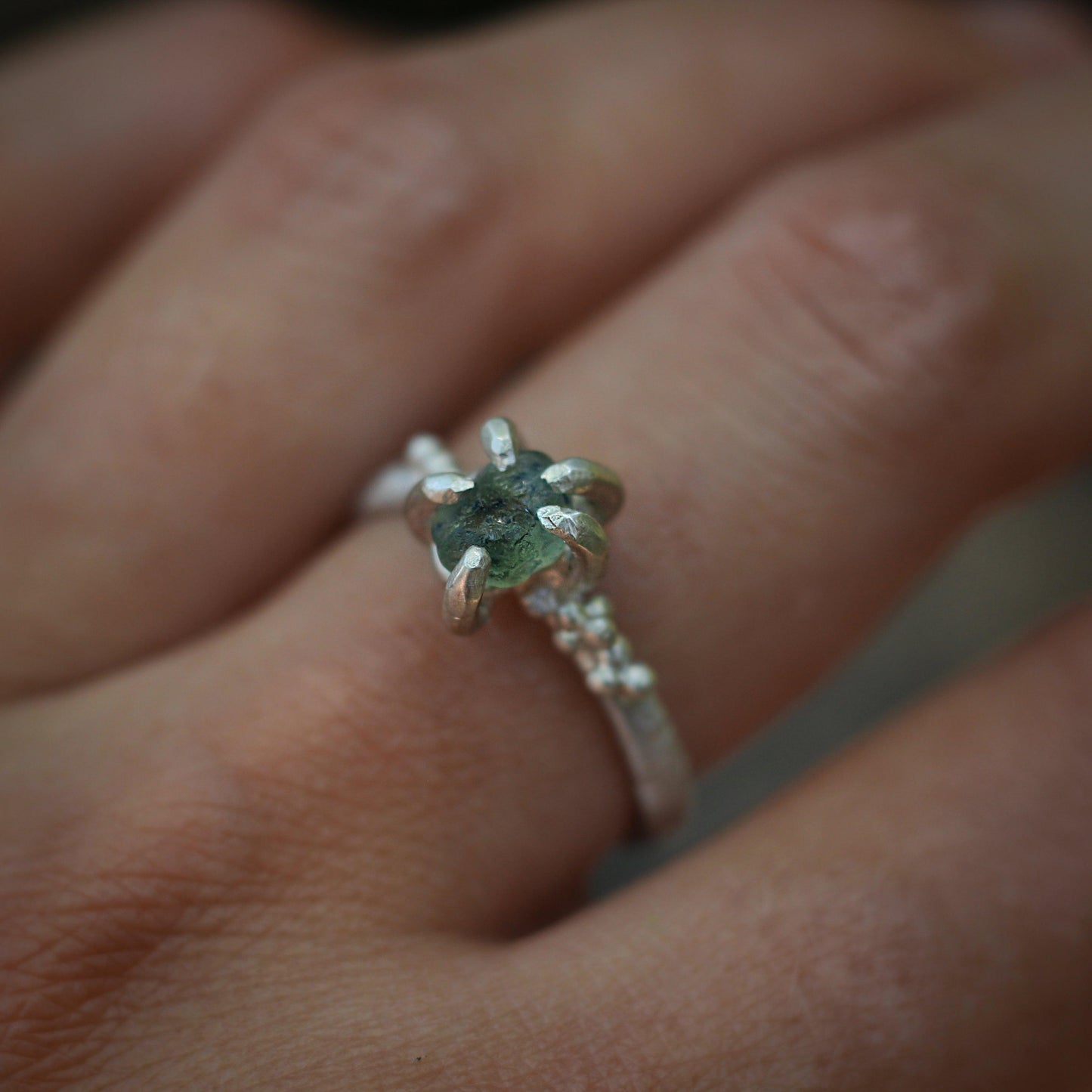 Montana Sapphire ring #5 - Forest Treasure