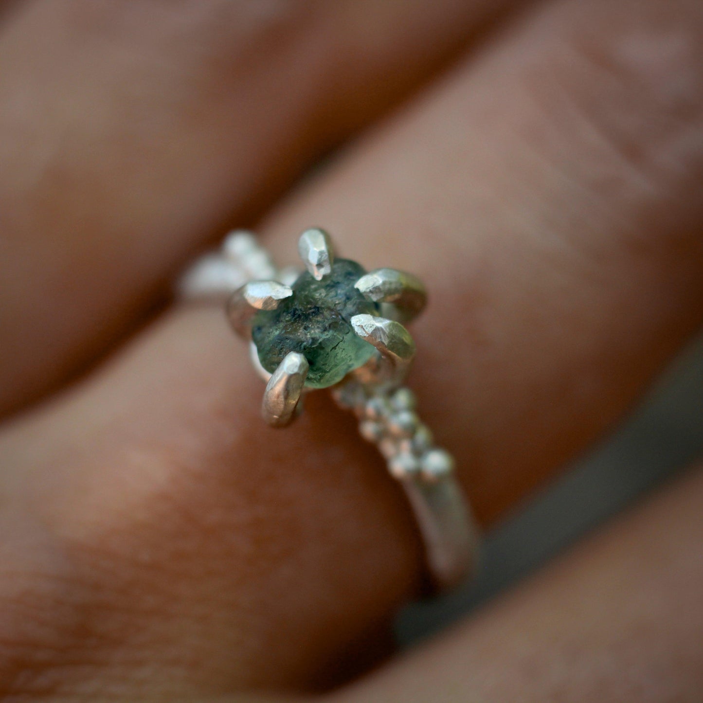 Montana Sapphire ring #5 - Forest Treasure