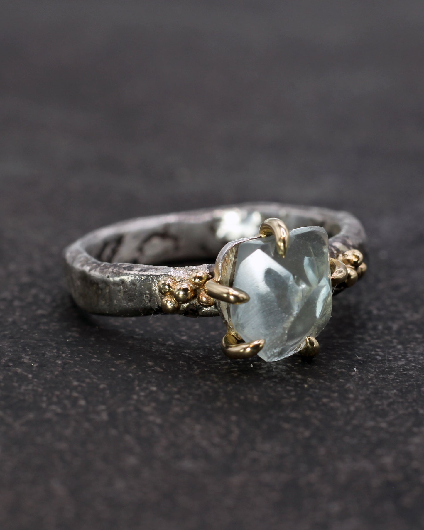 Aquamarine Forest Treasure Ring
