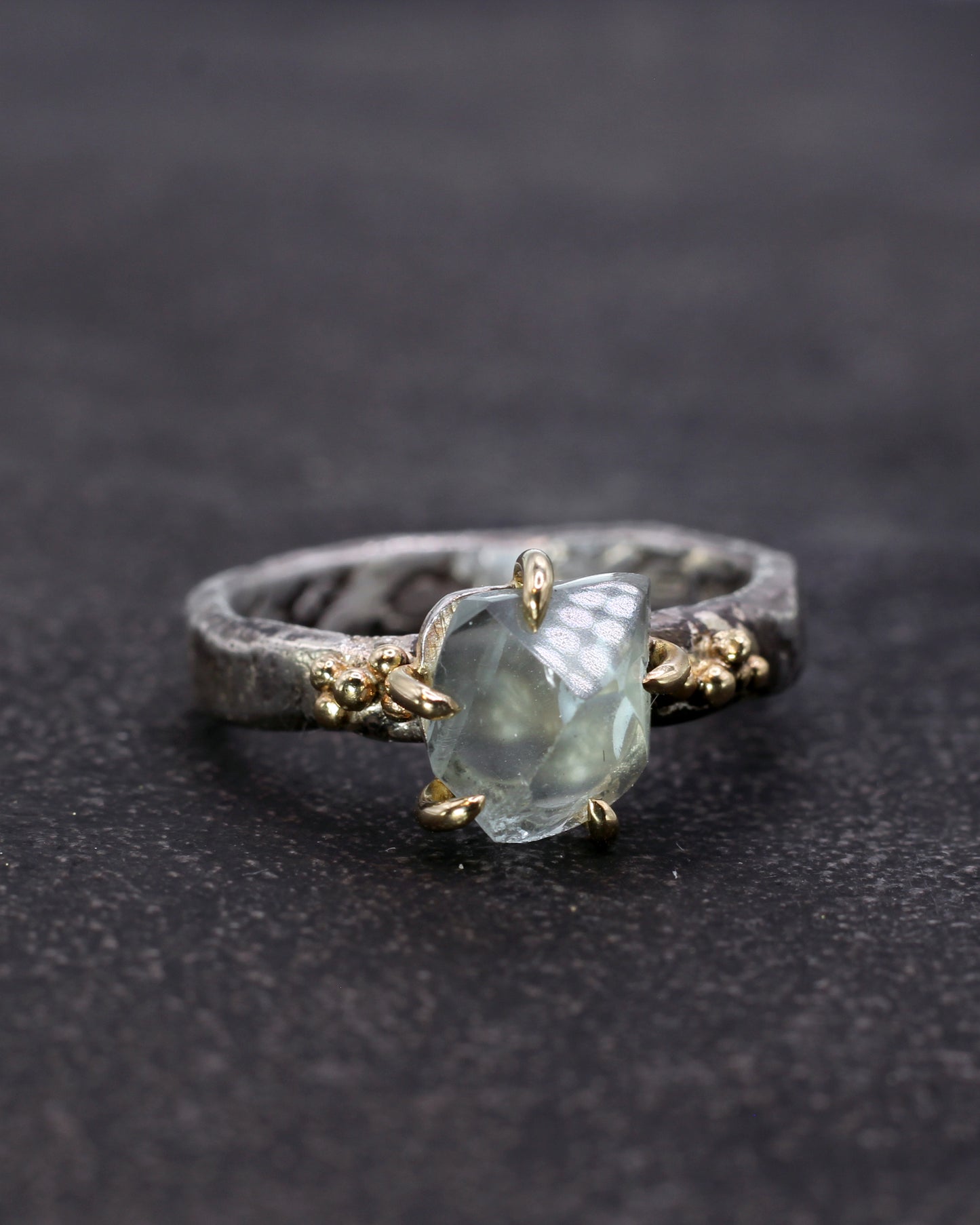 Aquamarine Forest Treasure Ring