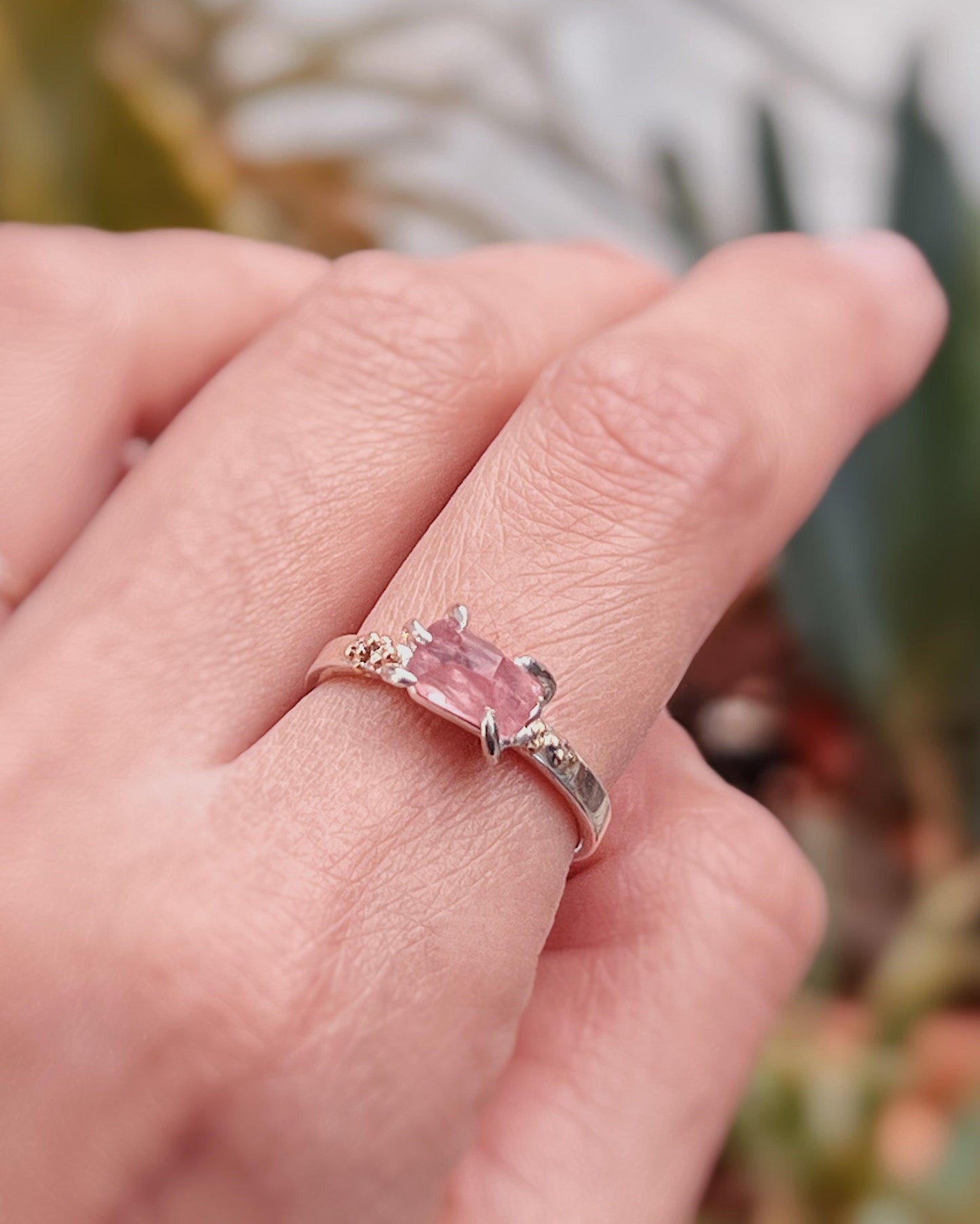 Pink Tourmaline Candy Ring