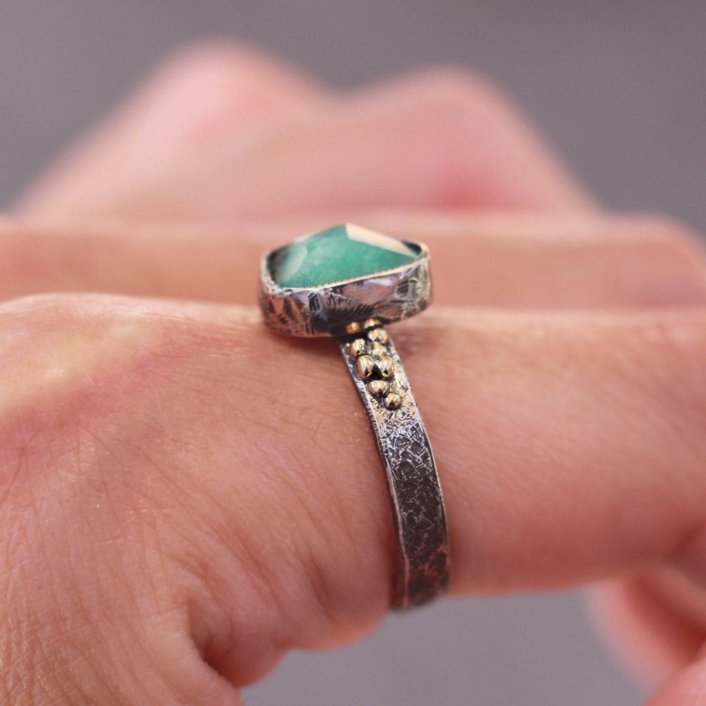Samsa Ring - Amazonite ring
