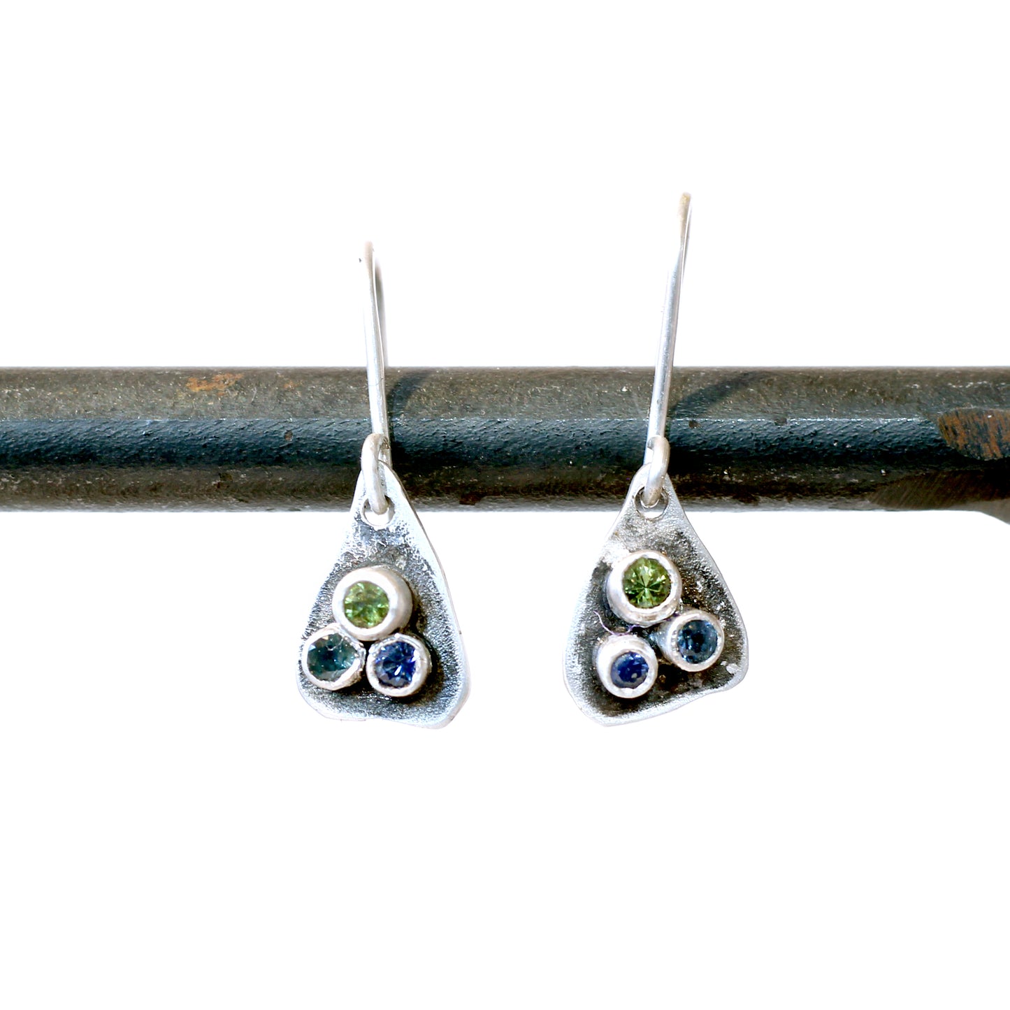 Rustic Sapphire "Fig" earrings