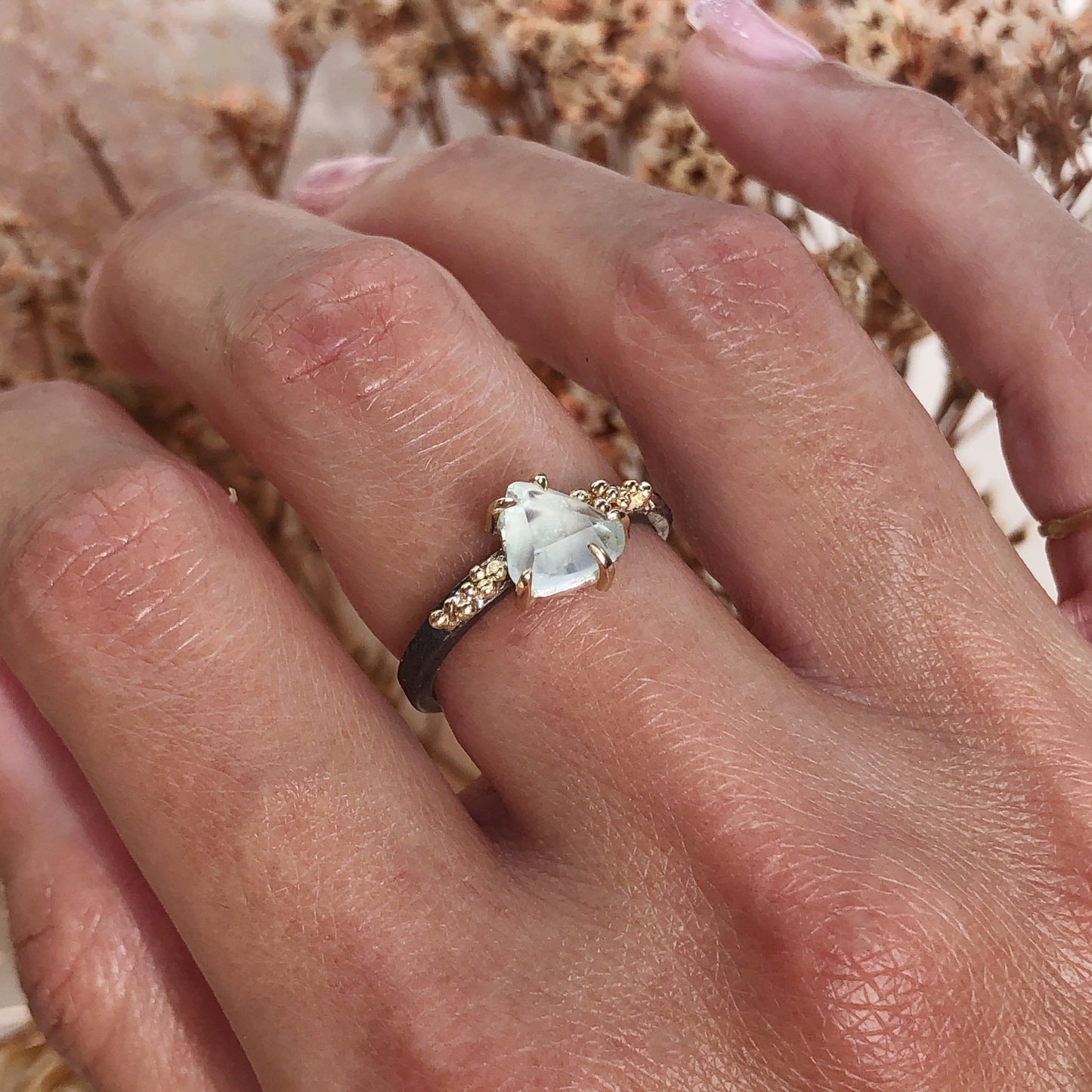 Aquamarine Stone Ring