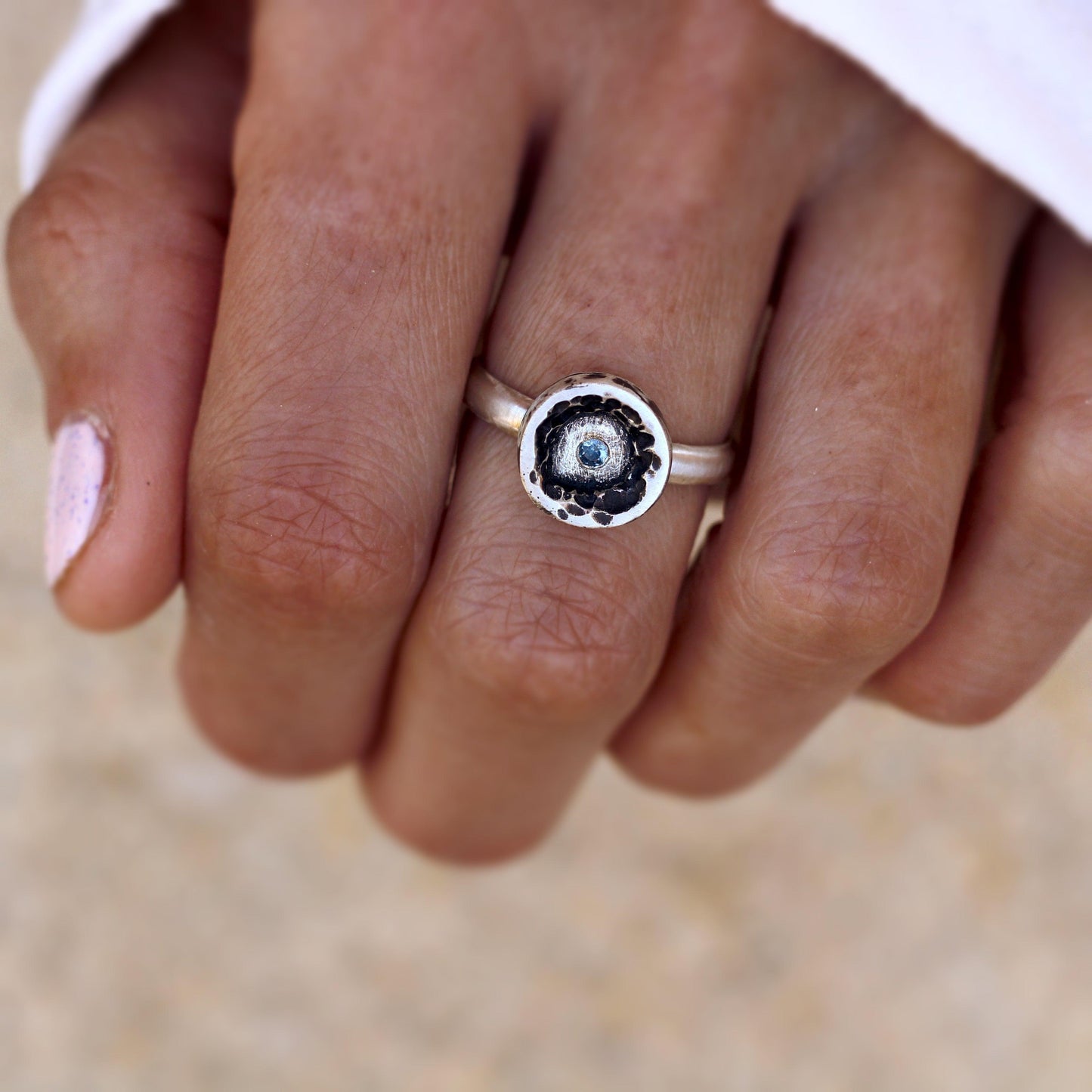 Her Hidden Island - sapphire ring