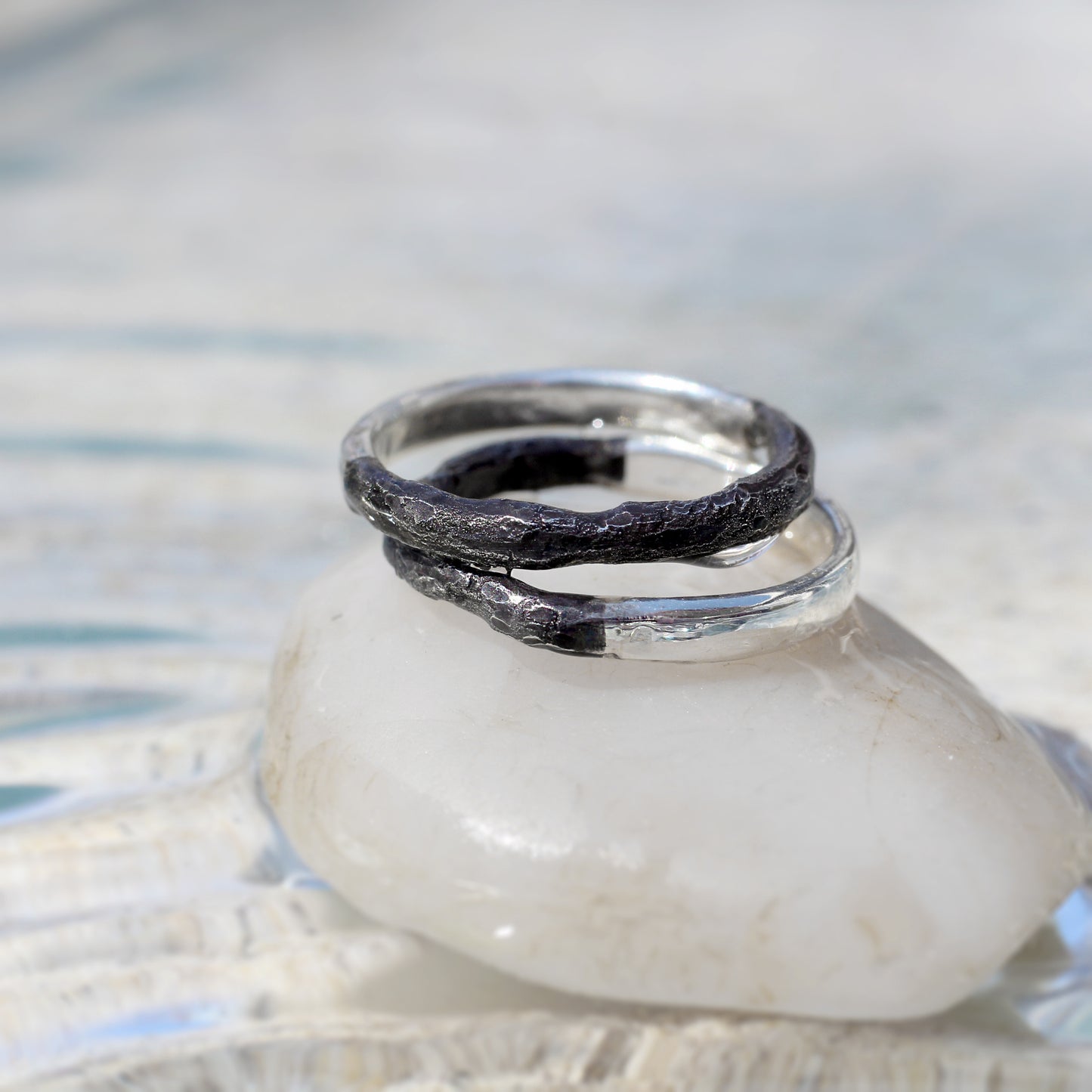 Land + Sea Stacking Ring