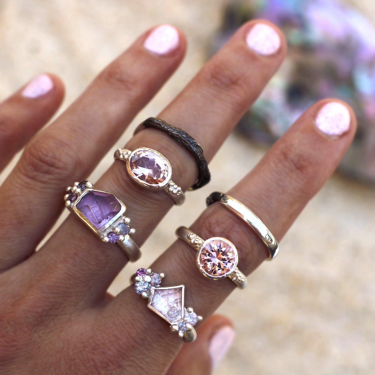Her Ring - Oval Lab Grown Morganite Ring