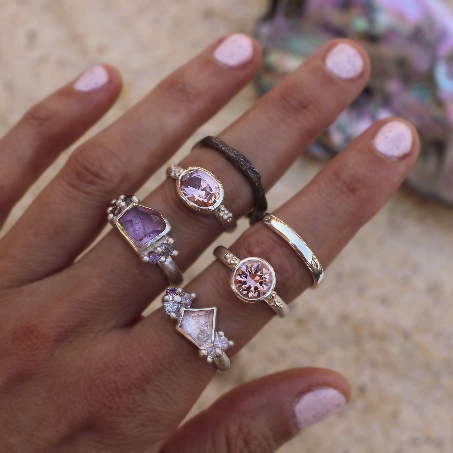 Mermaid's Dream - Morganite Sapphire Ring
