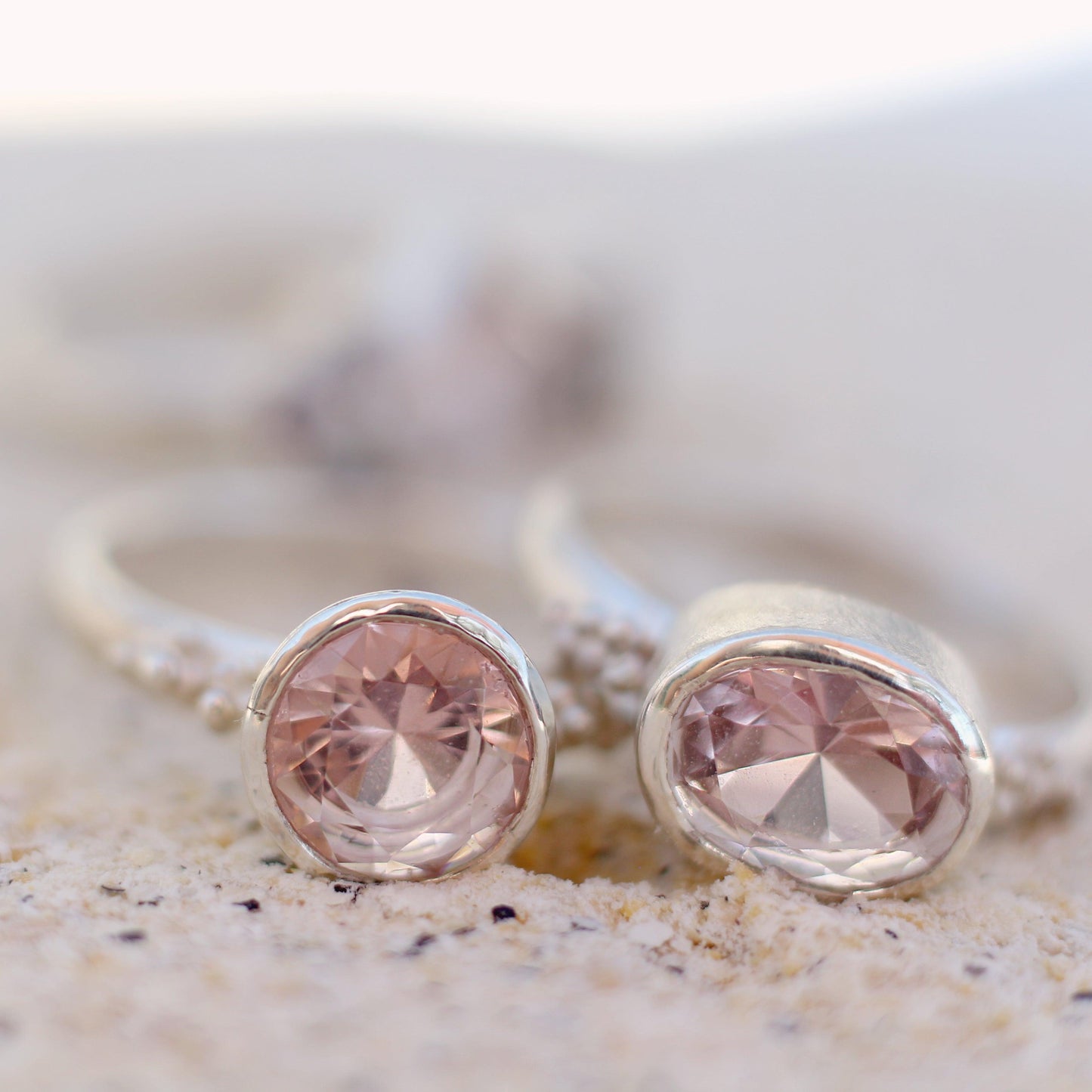 Her Ring - Oval Lab Grown Morganite Ring