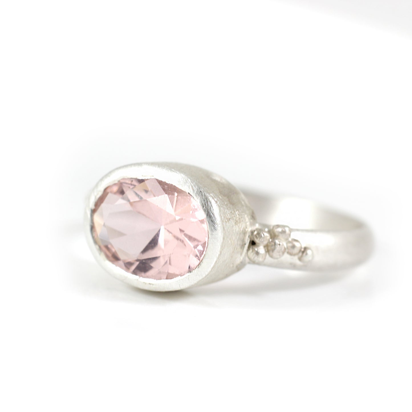 Her Ring - Oval Lab Grown Morganite Ring