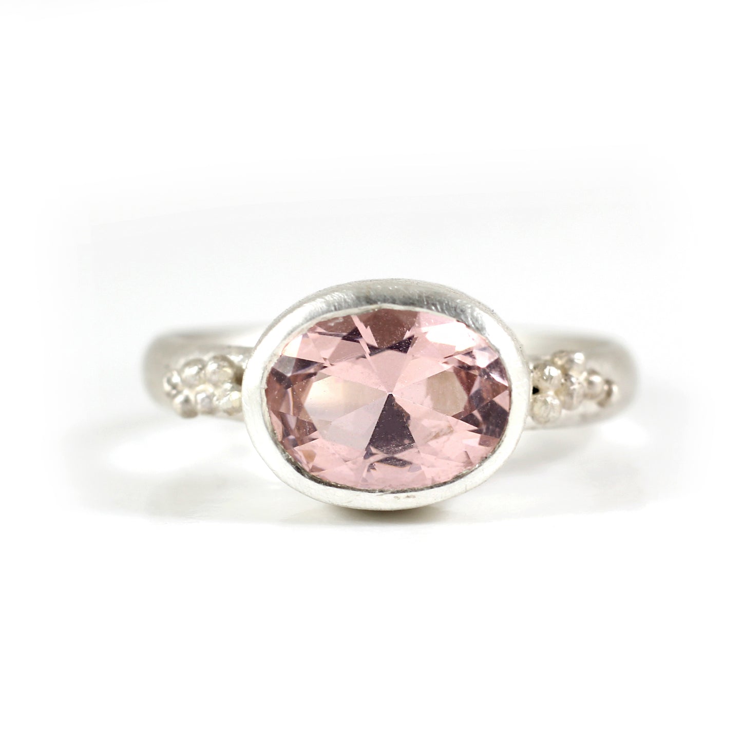 Her Ring - Oval Lab Grown Morganite Ring
