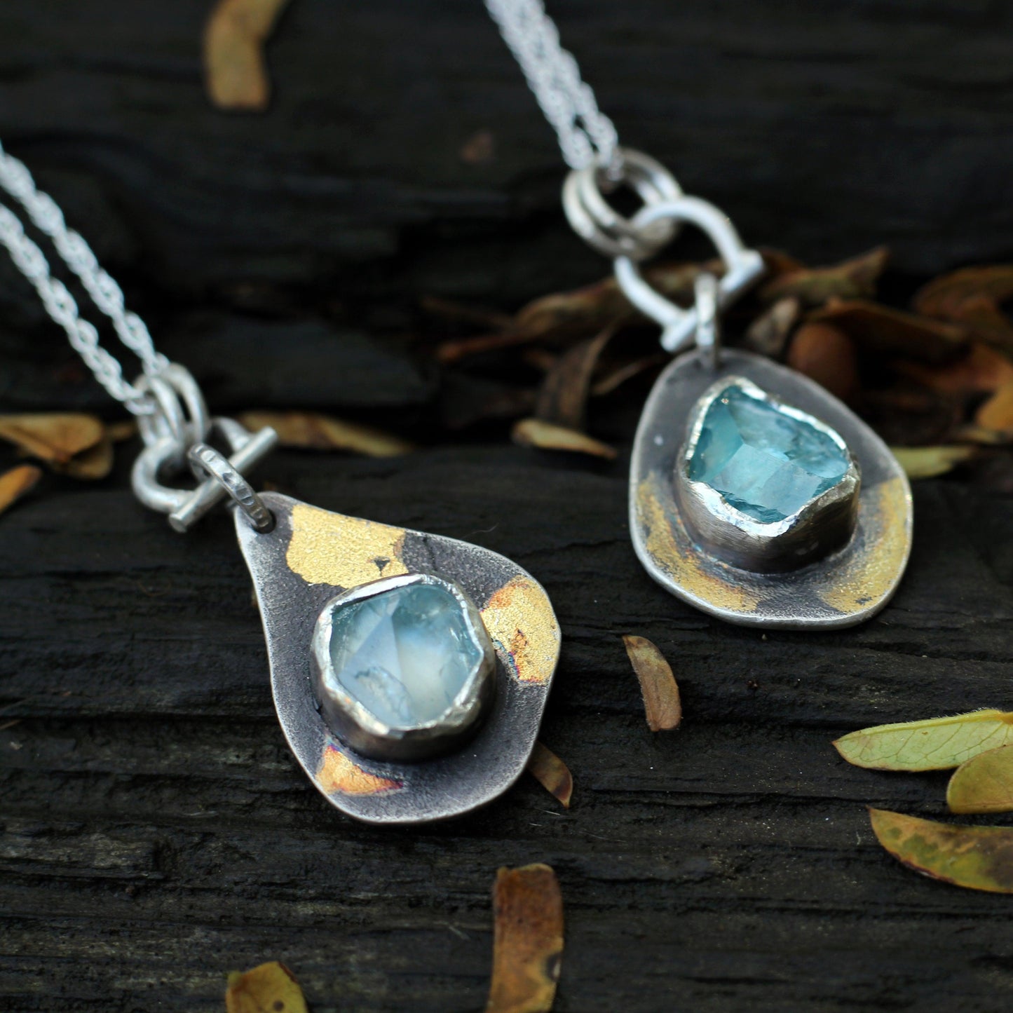 Raw Zircon Pendant - Keum-Boo pendant necklace #2