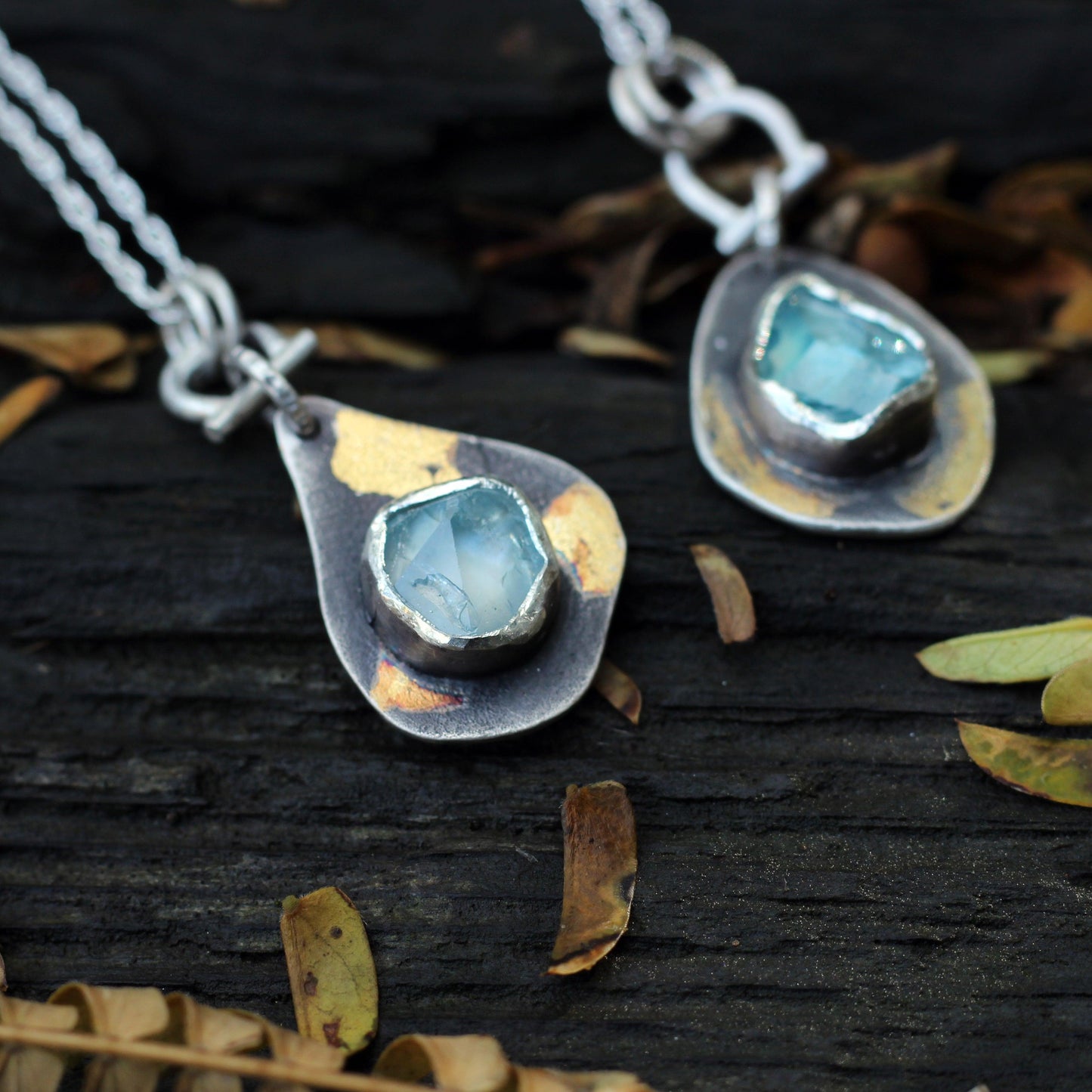 Raw Zircon Pendant - Keum-Boo pendant necklace #2