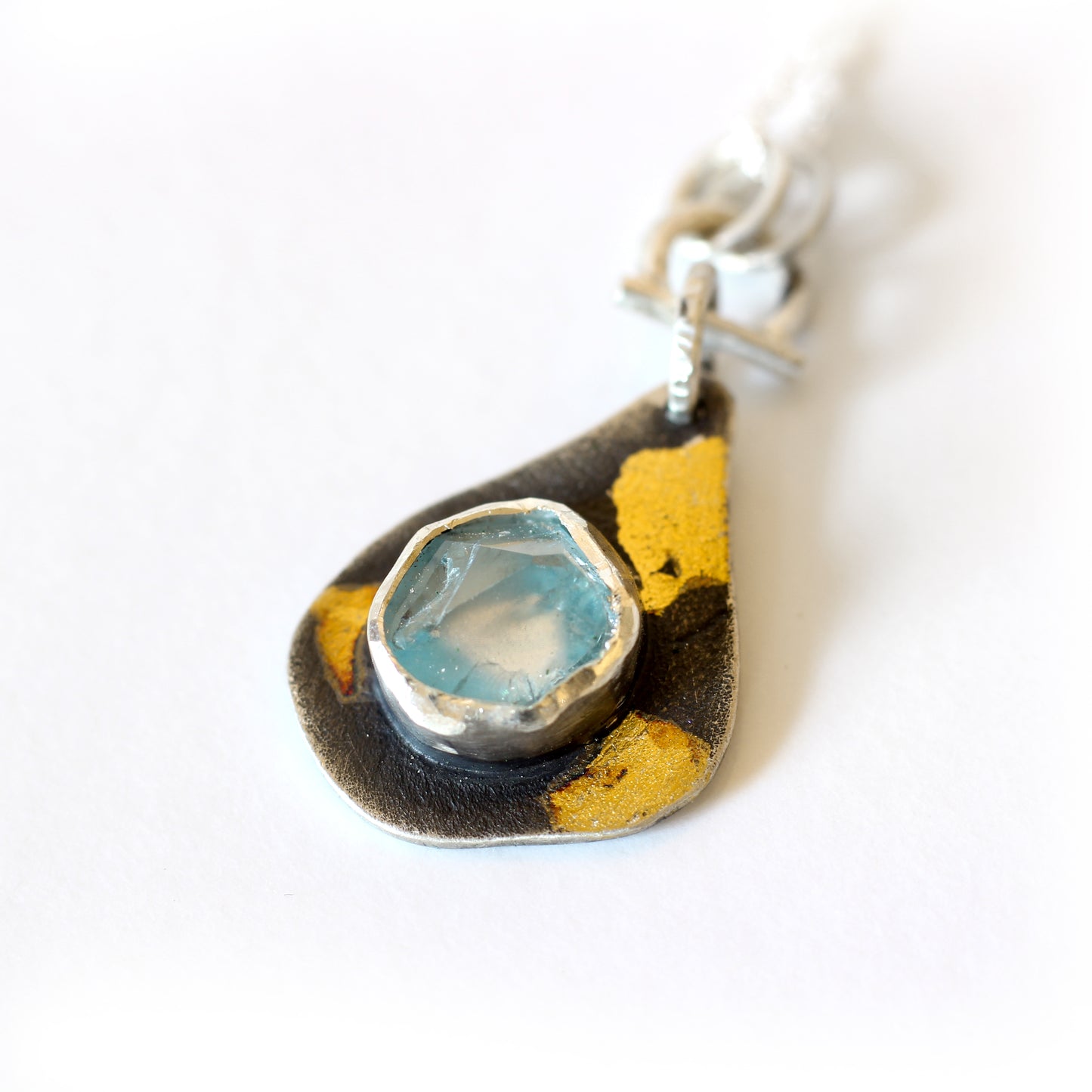 Raw Zircon Pendant - Keum-Boo pendant necklace #2