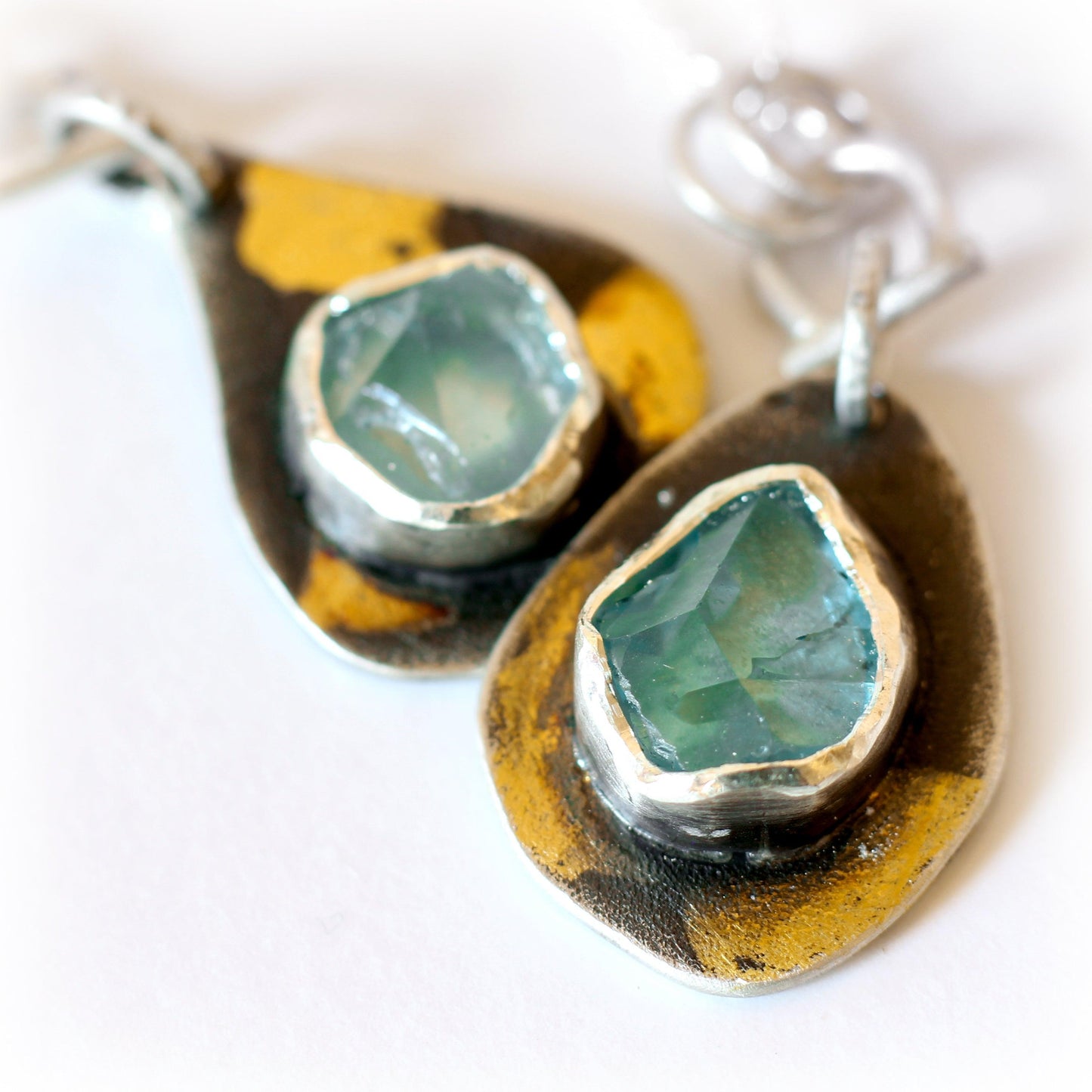 Raw Zircon Pendant - Keum-Boo pendant necklace #1