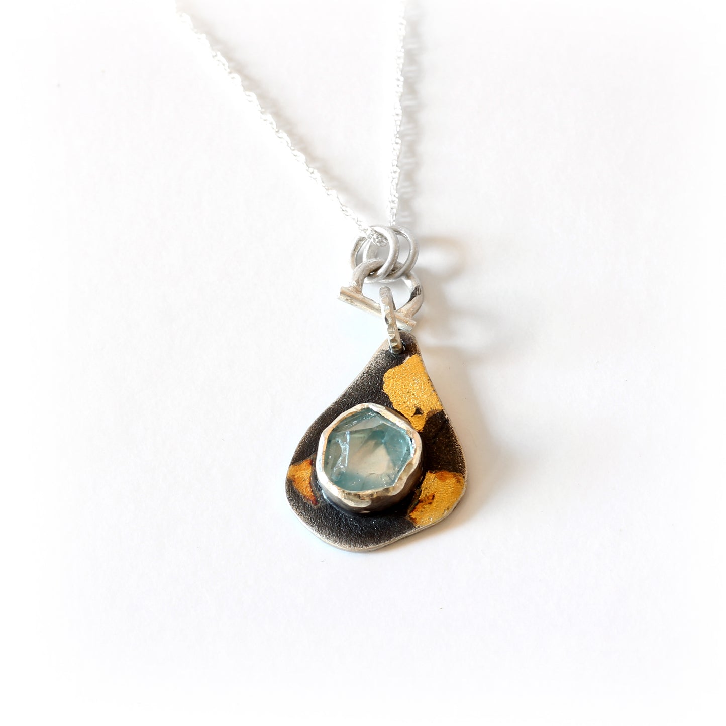 Raw Zircon Pendant - Keum-Boo pendant necklace #2