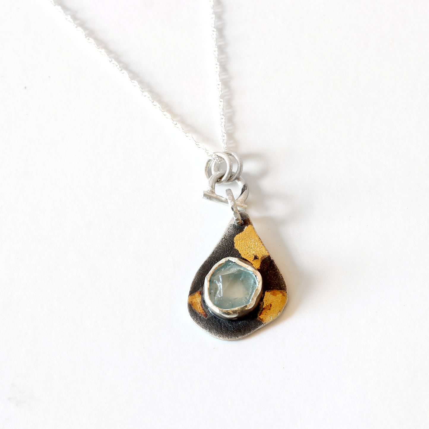 Raw Zircon Pendant - Keum-Boo pendant necklace #2