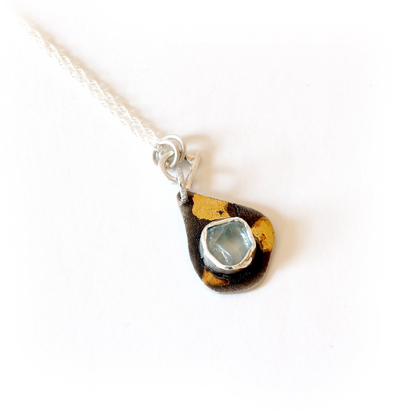 Raw Zircon Pendant - Keum-Boo pendant necklace #2