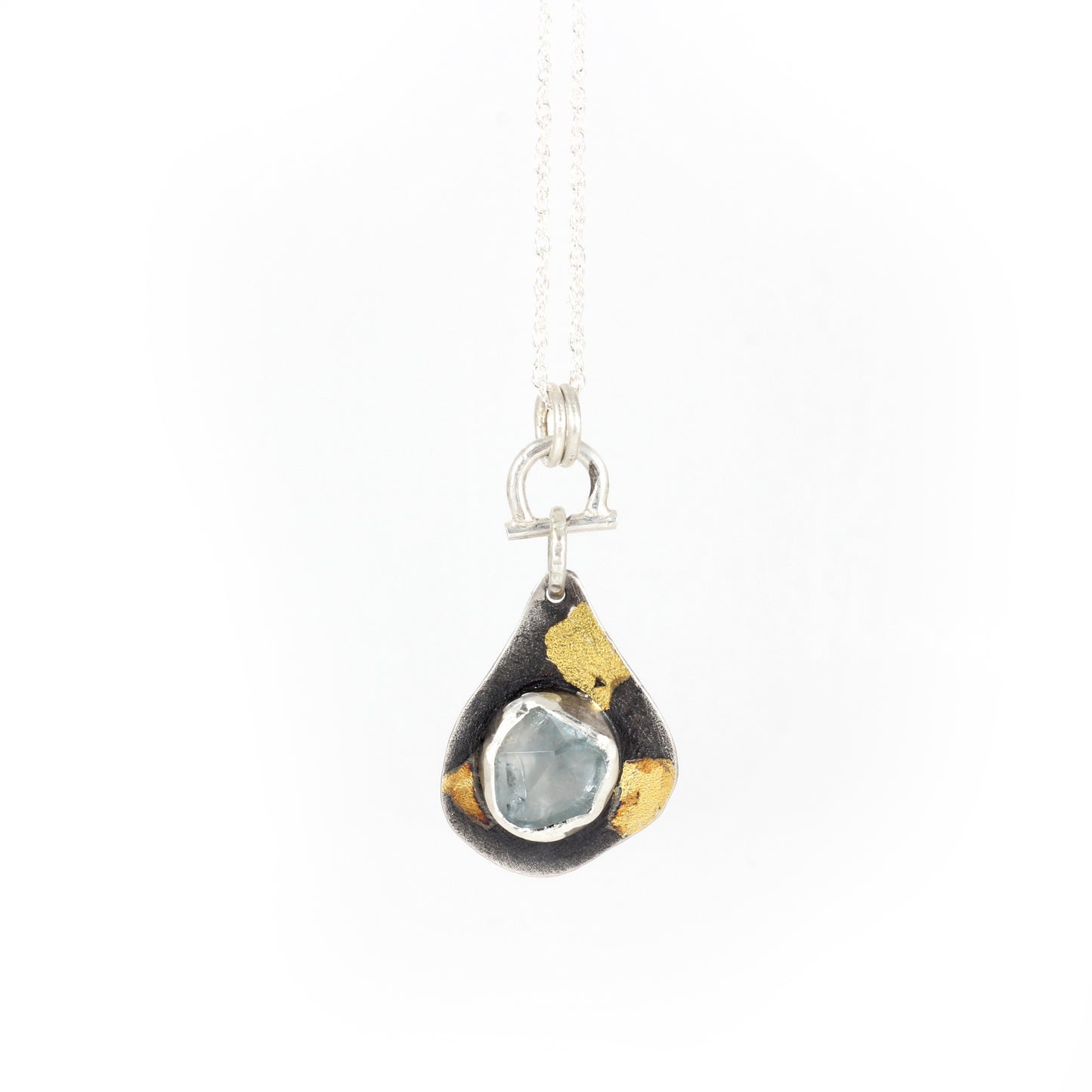 Raw Zircon Pendant - Keum-Boo pendant necklace #2