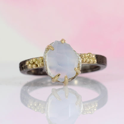 Blue Chalcedony Stone Ring