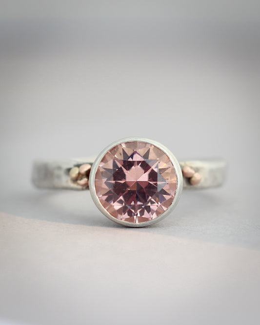 Lab Grown Pink Morganite Solitaire