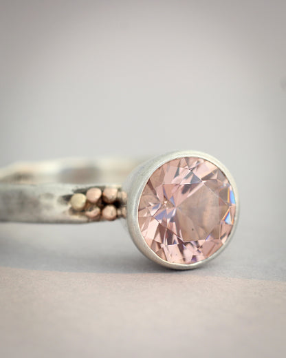 Lab Grown Pink Morganite Solitaire