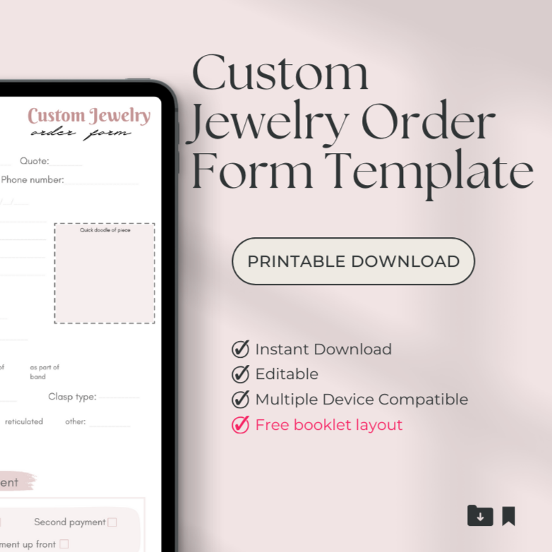 *For Other Jewelers* Custom Jewelry Order Form Template