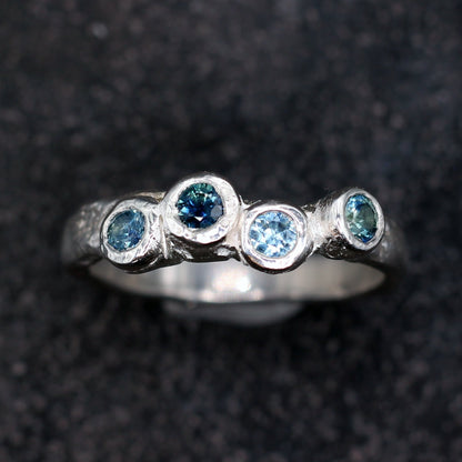 Australian Sapphire Barnacle Ring