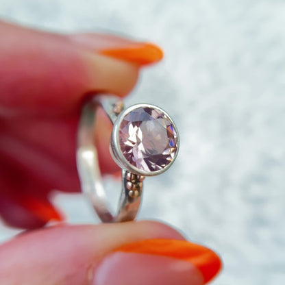 Lab Grown Pink Morganite Solitaire